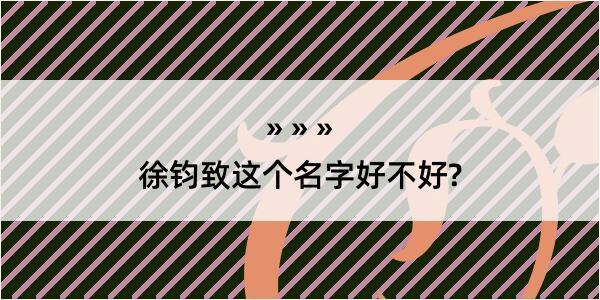 徐钧致这个名字好不好?