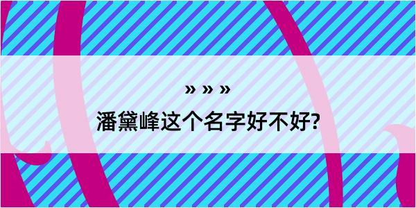 潘黛峰这个名字好不好?