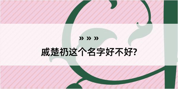 戚楚礽这个名字好不好?