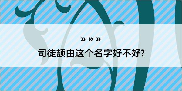 司徒颉由这个名字好不好?