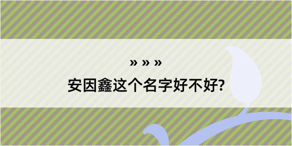 安因鑫这个名字好不好?