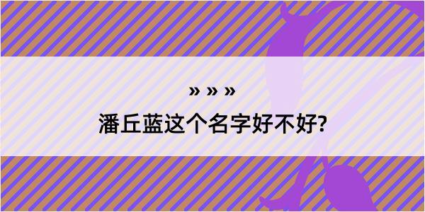 潘丘蓝这个名字好不好?