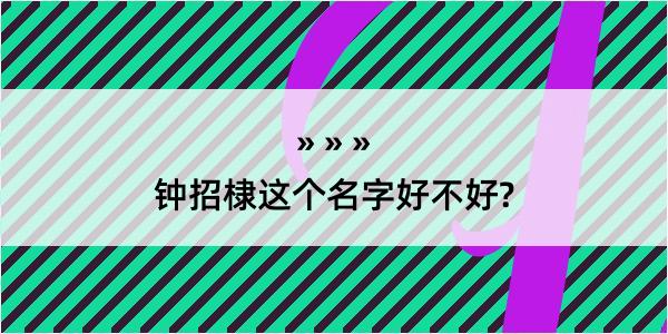 钟招棣这个名字好不好?