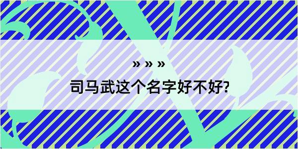 司马武这个名字好不好?