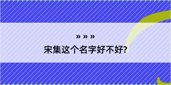 宋集这个名字好不好?