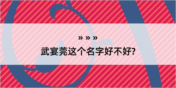 武宴莞这个名字好不好?