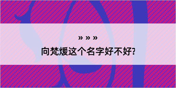 向梵煖这个名字好不好?