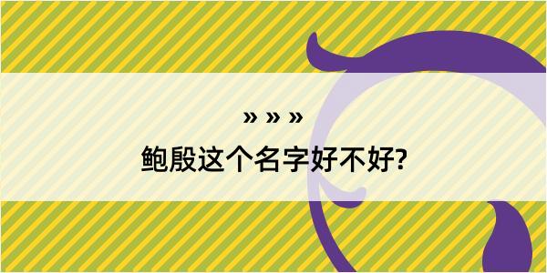 鲍殷这个名字好不好?