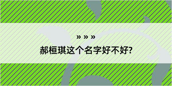 郝桓琪这个名字好不好?