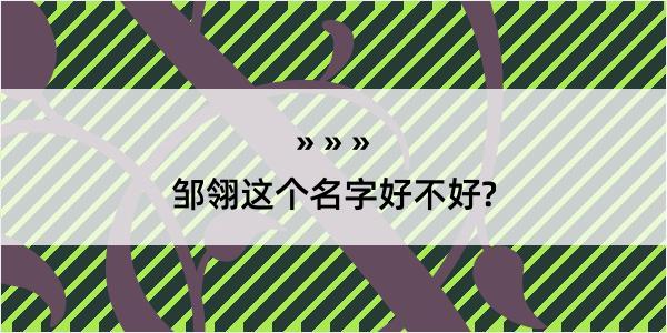 邹翎这个名字好不好?