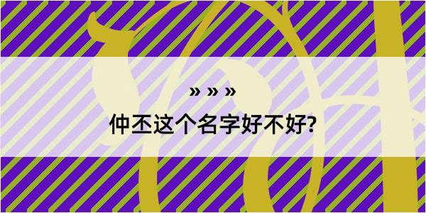 仲丕这个名字好不好?