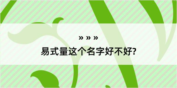 易式量这个名字好不好?