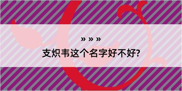 支炽韦这个名字好不好?