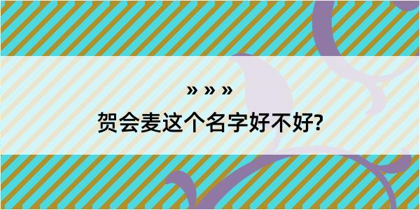 贺会麦这个名字好不好?