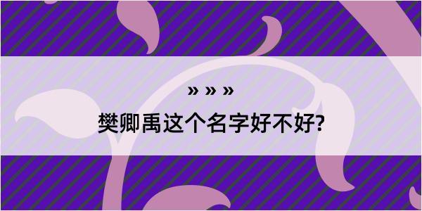 樊卿禹这个名字好不好?