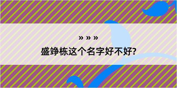 盛竫栋这个名字好不好?