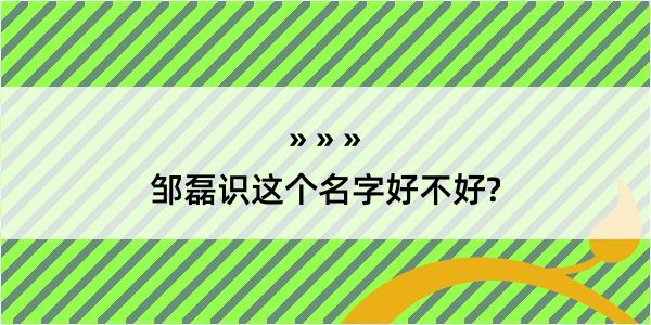 邹磊识这个名字好不好?