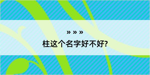 柱这个名字好不好?